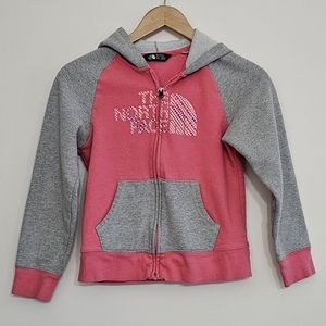 The North Face full zip hoodie girls size 10/12